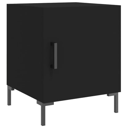 Nachtkastjes 2 St 40X40X50 Cm Bewerkt Hout Zwart