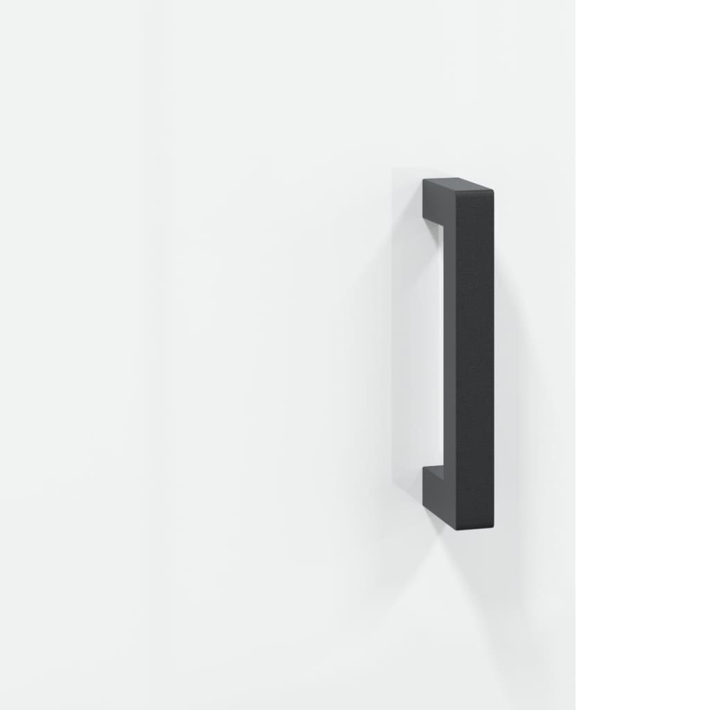 Nachtkastjes 2 St 40X40X50 Cm Bewerkt Hout Hoogglans Wit