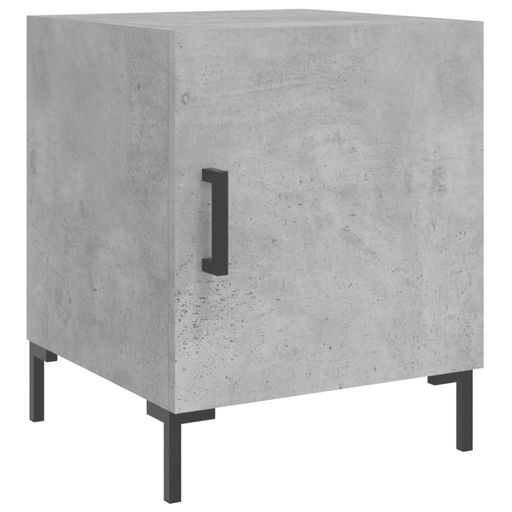 Nachtkastjes 2 St 40X40X50 Cm Bewerkt Hout Betongrijs
