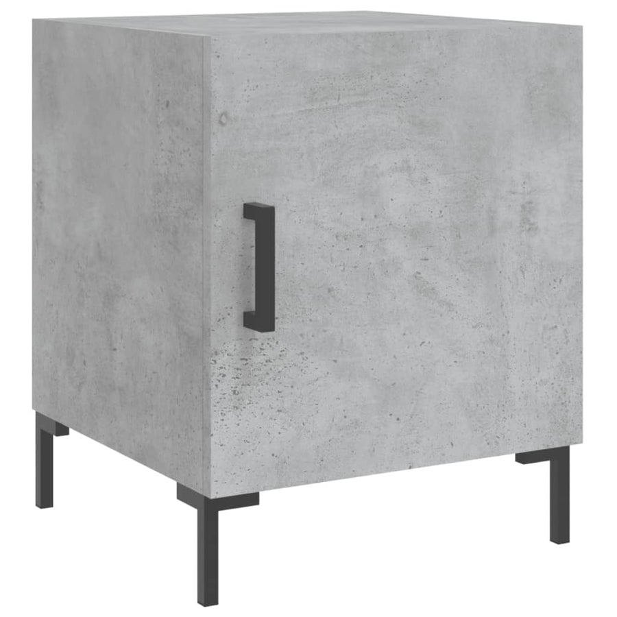 Nachtkastjes 2 St 40X40X50 Cm Bewerkt Hout Betongrijs