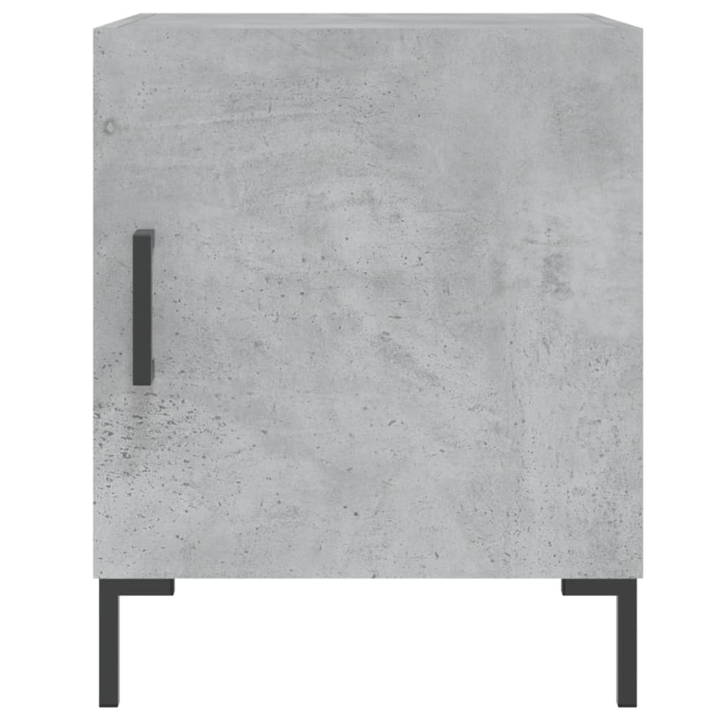 Nachtkastjes 2 St 40X40X50 Cm Bewerkt Hout Betongrijs