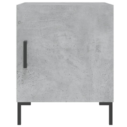Nachtkastjes 2 St 40X40X50 Cm Bewerkt Hout Betongrijs