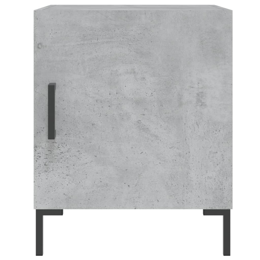 Nachtkastjes 2 St 40X40X50 Cm Bewerkt Hout Betongrijs