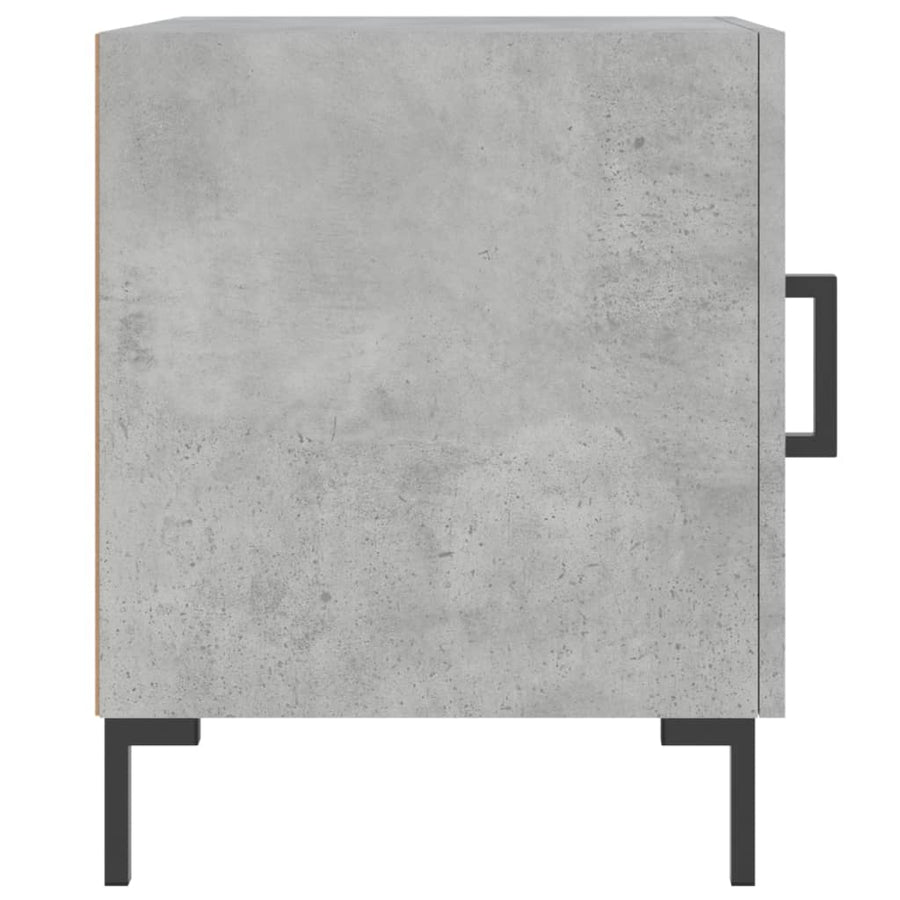 Nachtkastjes 2 St 40X40X50 Cm Bewerkt Hout Betongrijs