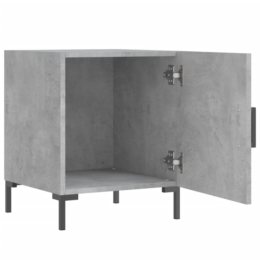 Nachtkastjes 2 St 40X40X50 Cm Bewerkt Hout Betongrijs