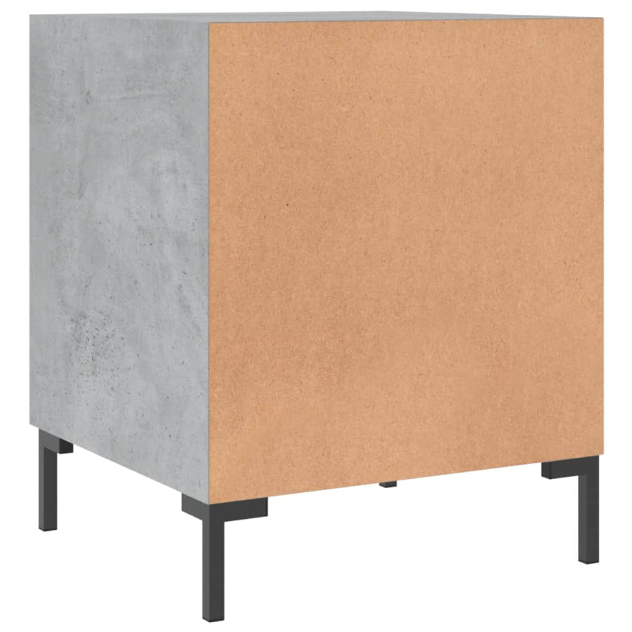 Nachtkastjes 2 St 40X40X50 Cm Bewerkt Hout Betongrijs