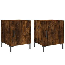 Nachtkastjes 2 St 40X40X50 Cm Bewerkt Hout Gerookt Eikenkleurig