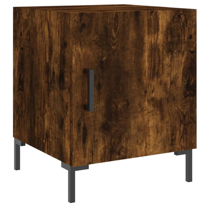Nachtkastjes 2 St 40X40X50 Cm Bewerkt Hout Gerookt Eikenkleurig