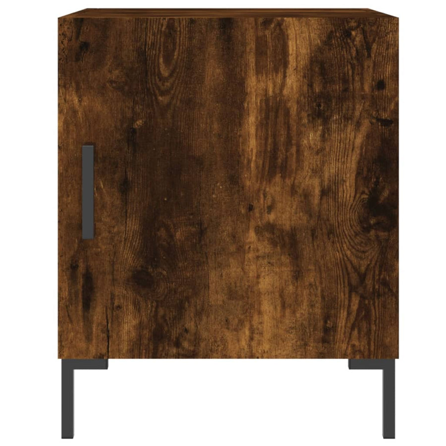 Nachtkastjes 2 St 40X40X50 Cm Bewerkt Hout Gerookt Eikenkleurig