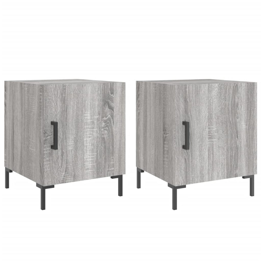 Nachtkastjes 2 St 40X40X50 Cm Bewerkt Hout Grijs Sonoma Eiken