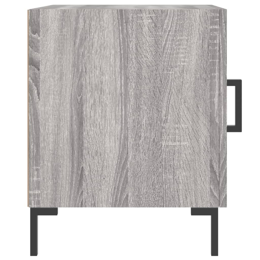 Nachtkastjes 2 St 40X40X50 Cm Bewerkt Hout Grijs Sonoma Eiken