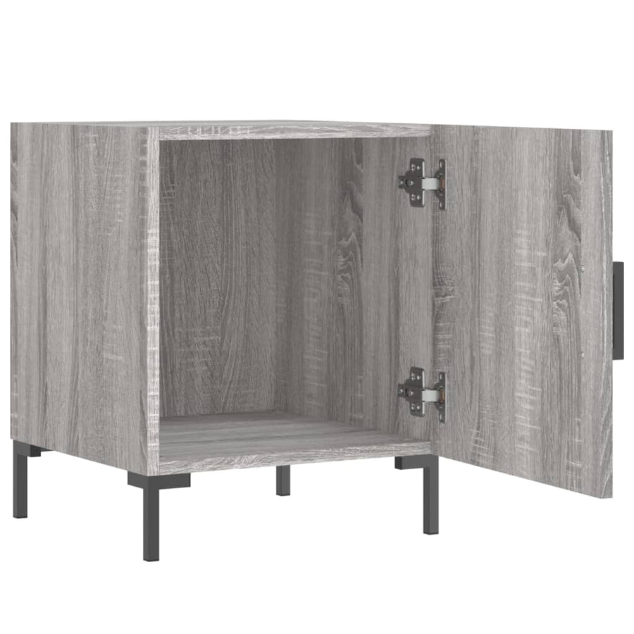 Nachtkastjes 2 St 40X40X50 Cm Bewerkt Hout Grijs Sonoma Eiken