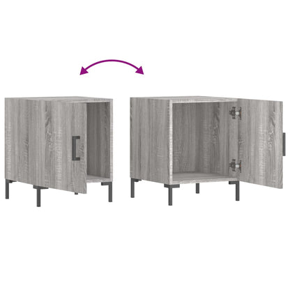 Nachtkastjes 2 St 40X40X50 Cm Bewerkt Hout Grijs Sonoma Eiken