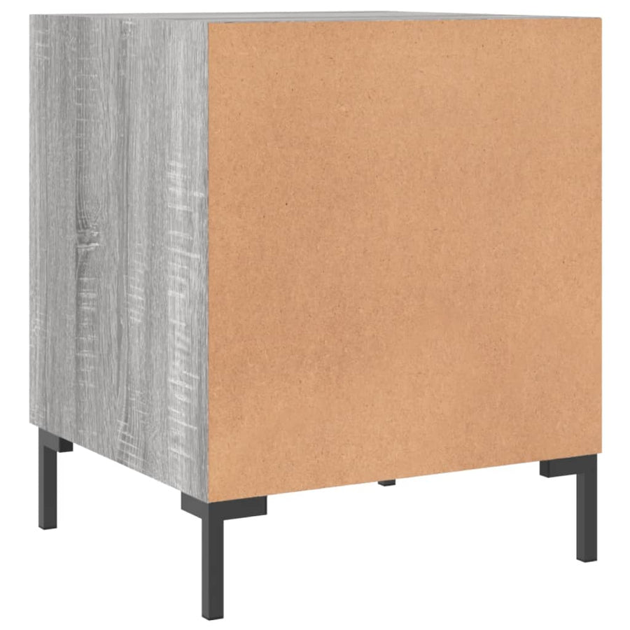 Nachtkastjes 2 St 40X40X50 Cm Bewerkt Hout Grijs Sonoma Eiken