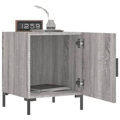 Nachtkastjes 2 St 40X40X50 Cm Bewerkt Hout Grijs Sonoma Eiken