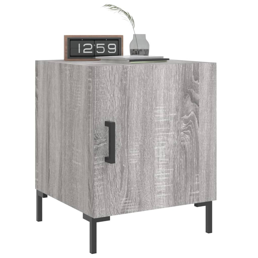 Nachtkastjes 2 St 40X40X50 Cm Bewerkt Hout Grijs Sonoma Eiken
