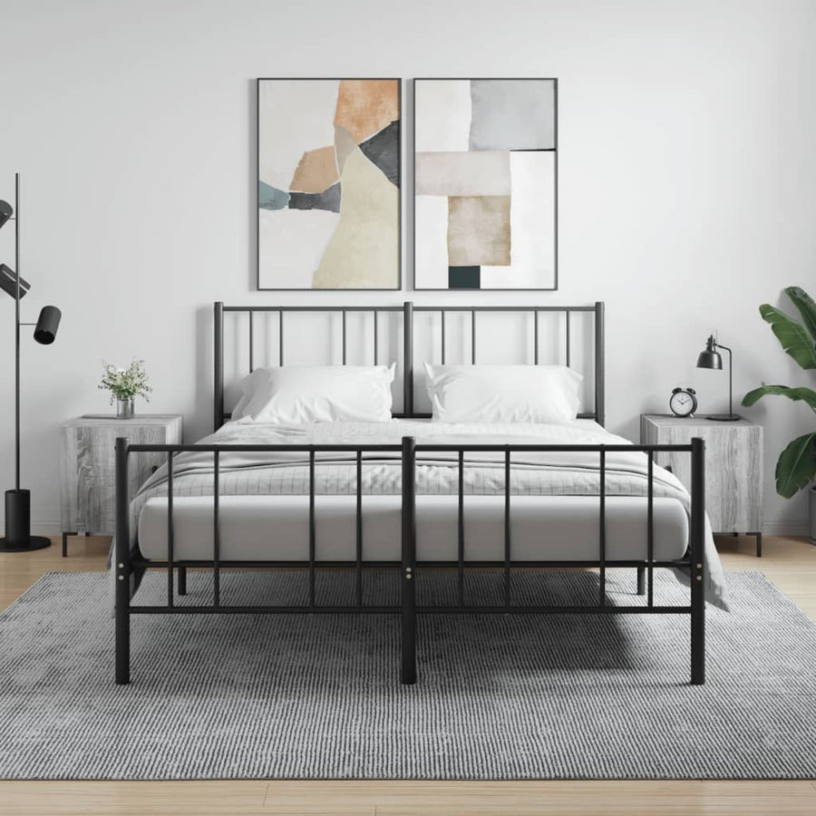 Nachtkastjes 2 St 40X40X50 Cm Bewerkt Hout Grijs Sonoma Eiken
