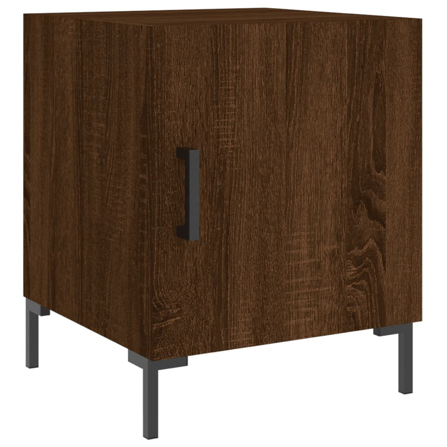 Nachtkastjes 40X40X50 Cm Bewerkt Hout Bruin Eikenkleur 2 Bruineiken