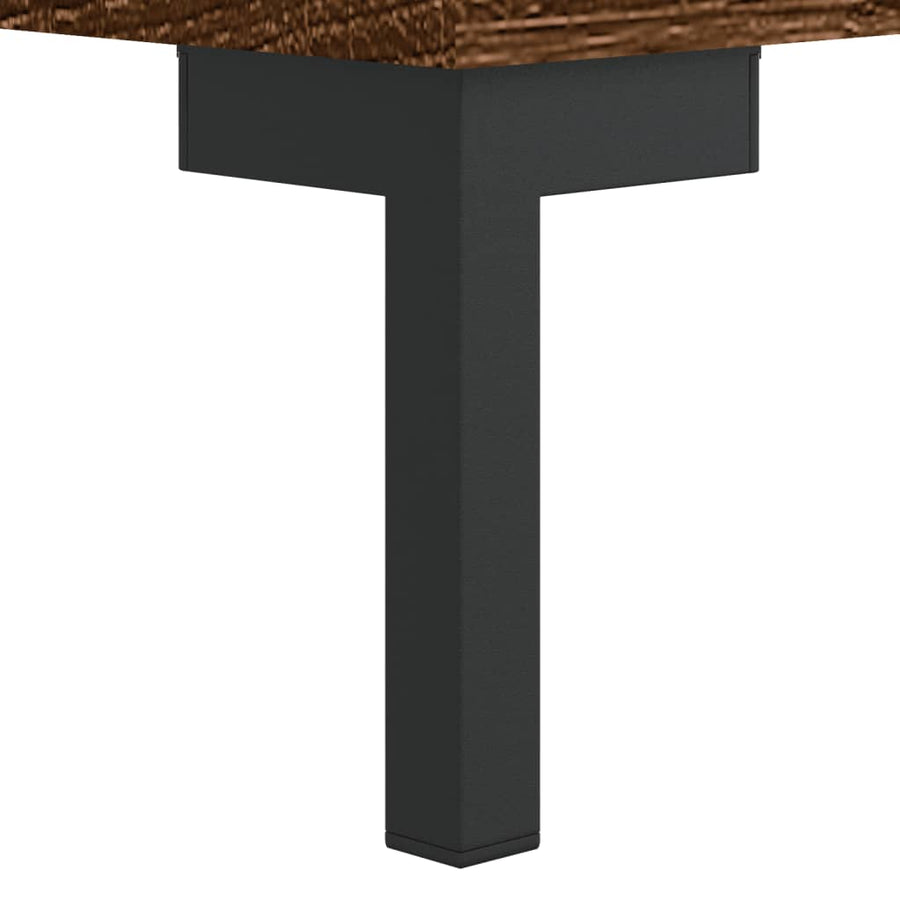 Nachtkastjes 40X40X50 Cm Bewerkt Hout Bruin Eikenkleur 2 Bruineiken