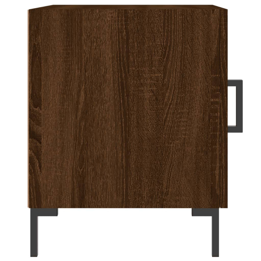 Nachtkastjes 40X40X50 Cm Bewerkt Hout Bruin Eikenkleur 2 Bruineiken