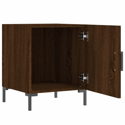 Nachtkastjes 40X40X50 Cm Bewerkt Hout Bruin Eikenkleur 2 Bruineiken
