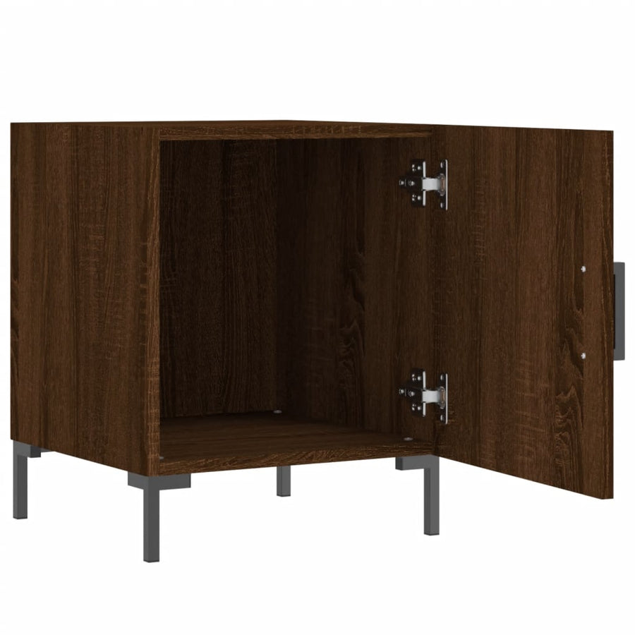 Nachtkastjes 40X40X50 Cm Bewerkt Hout Bruin Eikenkleur 2 Bruineiken