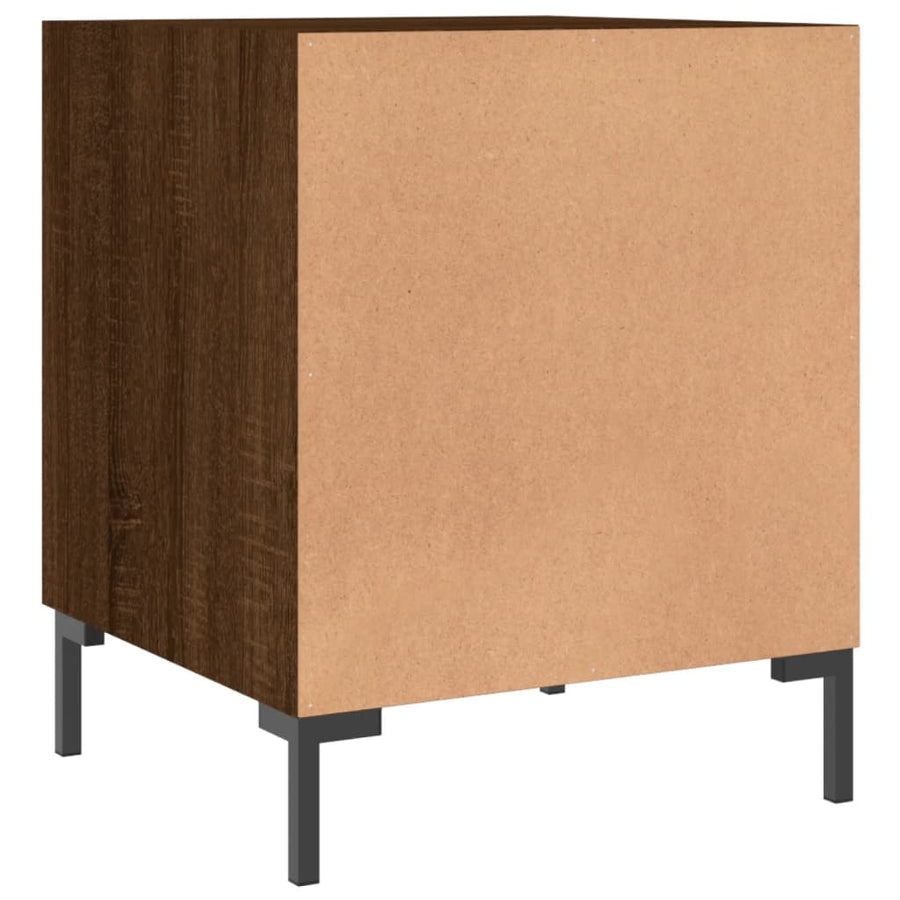 Nachtkastjes 40X40X50 Cm Bewerkt Hout Bruin Eikenkleur 2 Bruineiken