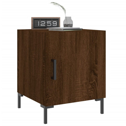 Nachtkastjes 40X40X50 Cm Bewerkt Hout Bruin Eikenkleur 2 Bruineiken