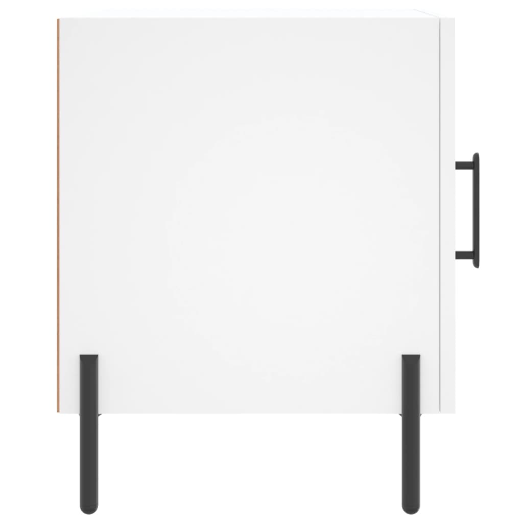Nachtkastjes 2 St 40X40X50 Cm Bewerkt Hout Wit