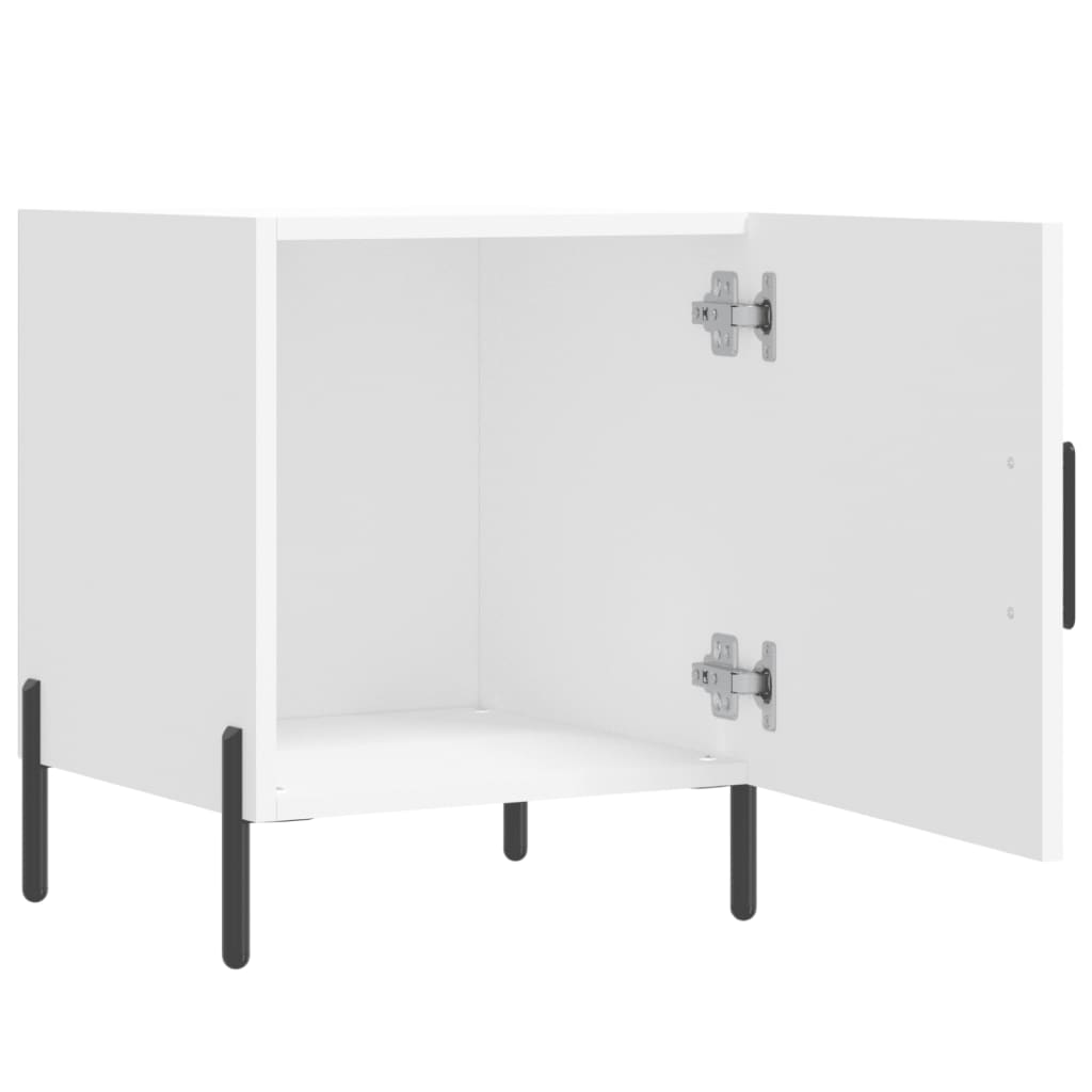 Nachtkastjes 2 St 40X40X50 Cm Bewerkt Hout Wit
