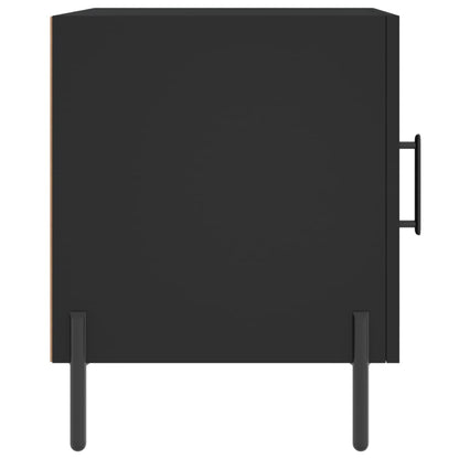Nachtkastjes 2 St 40X40X50 Cm Bewerkt Hout Zwart