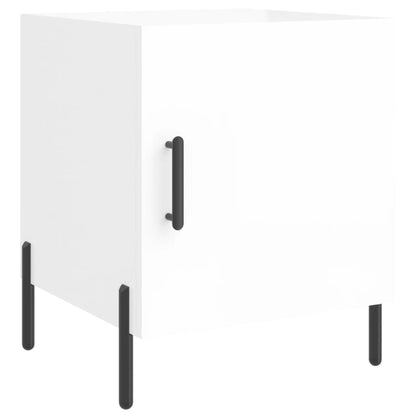Nachtkastjes 40X40X50 Cm Bewerkt Hout 2 Hoogglans wit