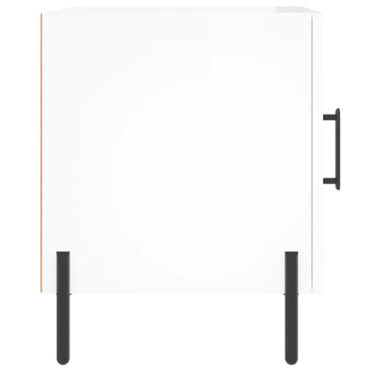 Nachtkastjes 40X40X50 Cm Bewerkt Hout 2 Hoogglans wit