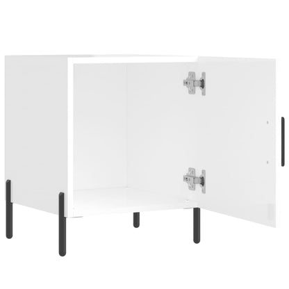 Nachtkastjes 40X40X50 Cm Bewerkt Hout 2 Hoogglans wit