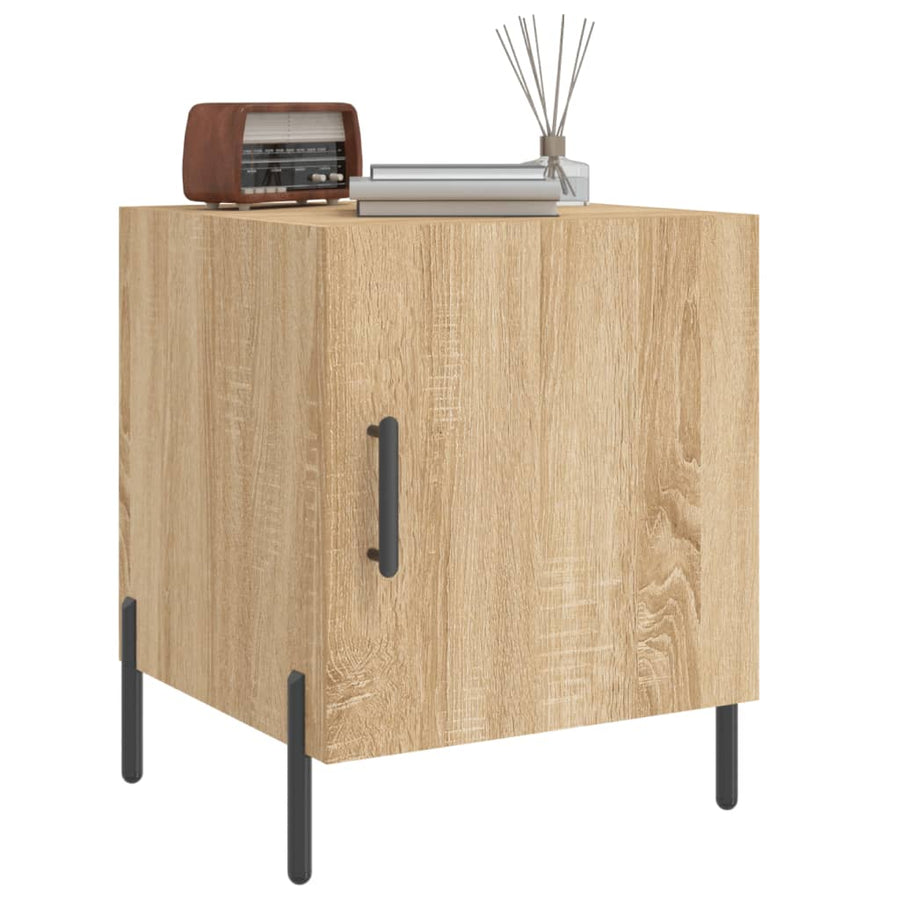 Nachtkastjes 40X40X50 Cm Bewerkt Hout Kleurig 2 Sonoma eiken