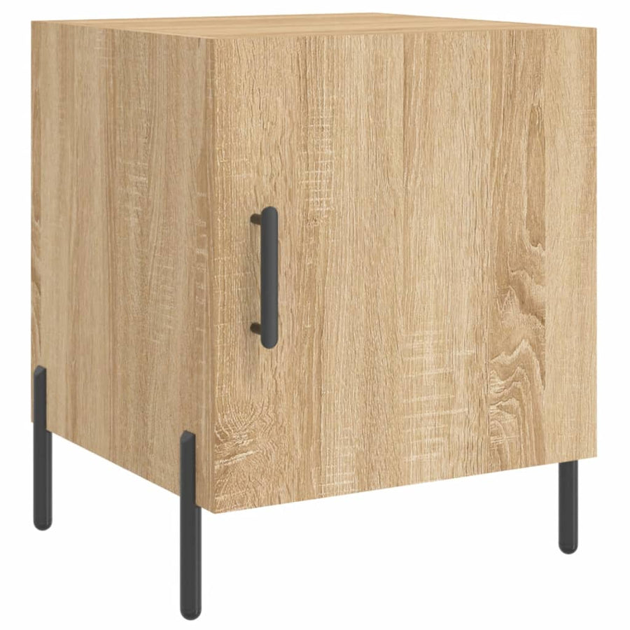 Nachtkastjes 40X40X50 Cm Bewerkt Hout Kleurig 2 Sonoma eiken