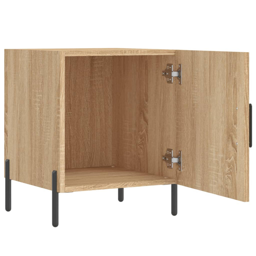 Nachtkastjes 40X40X50 Cm Bewerkt Hout Kleurig 2 Sonoma eiken
