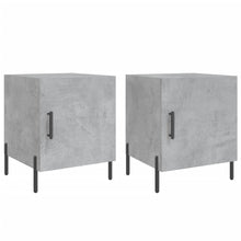 Nachtkastjes 2 St 40X40X50 Cm Bewerkt Hout Betongrijs