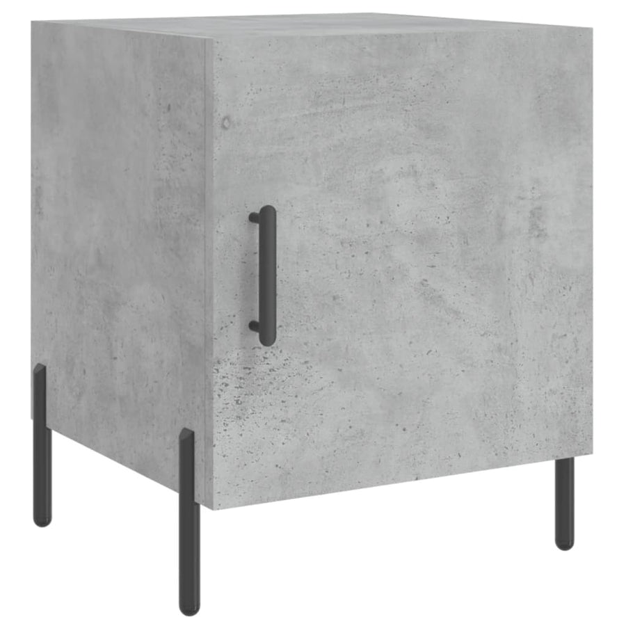 Nachtkastjes 2 St 40X40X50 Cm Bewerkt Hout Betongrijs