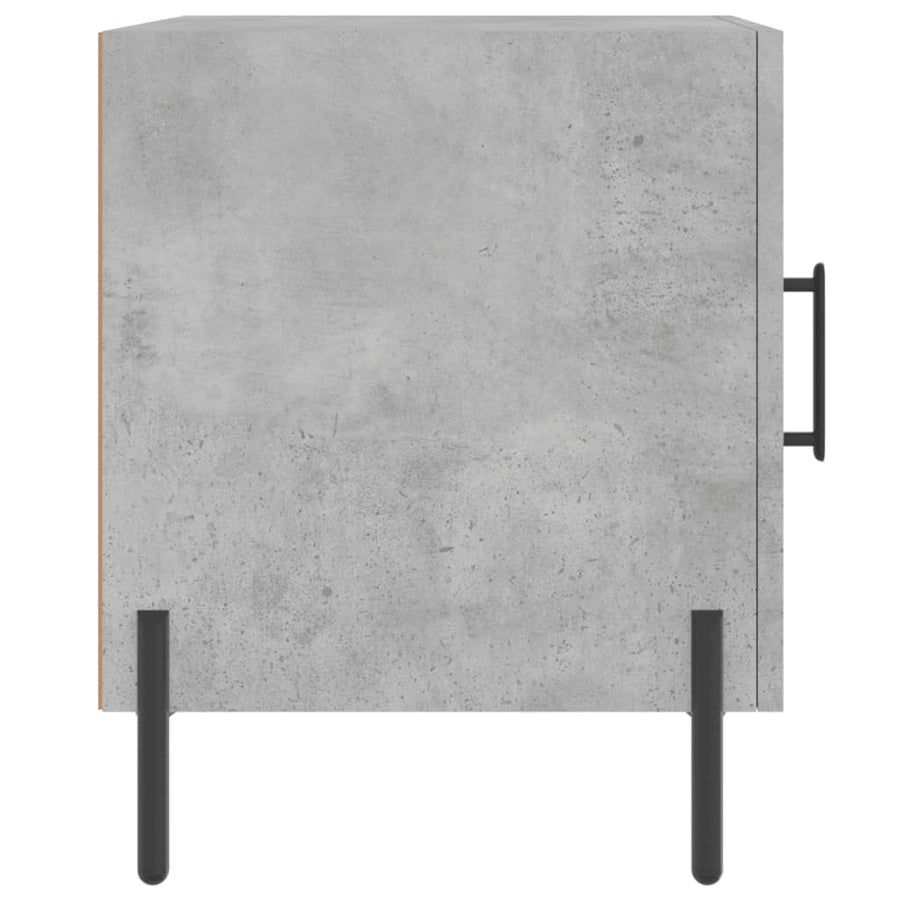 Nachtkastjes 2 St 40X40X50 Cm Bewerkt Hout Betongrijs