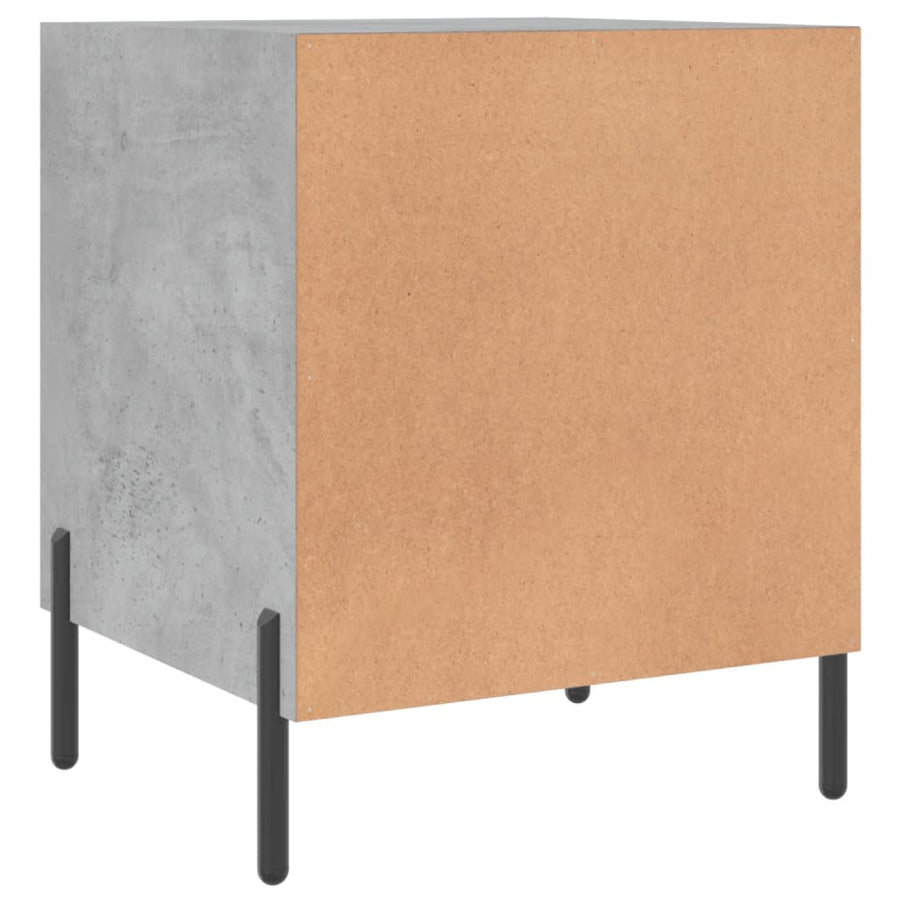Nachtkastjes 2 St 40X40X50 Cm Bewerkt Hout Betongrijs