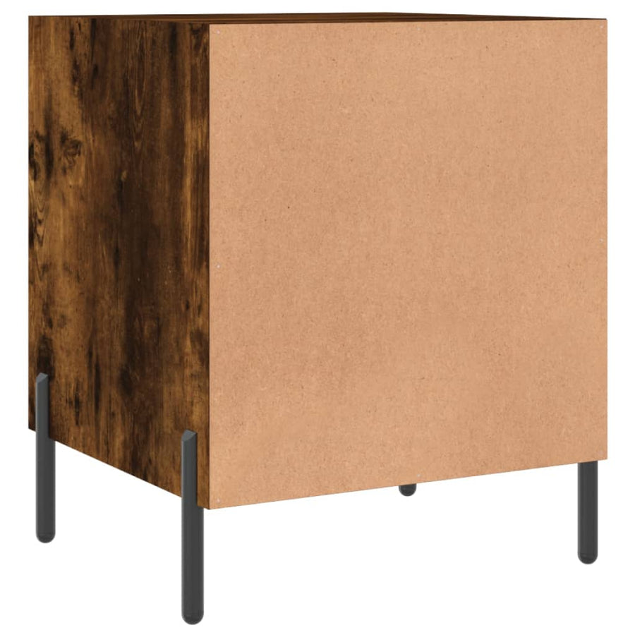 Nachtkastjes 40X40X50 Cm Bewerkt Hout Kleurig 2 Gerookt eiken