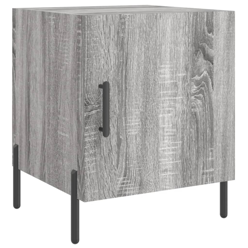 Nachtkastje 40X40X50 Cm Bewerkt Hout Grijs Sonoma Eikenkleurig