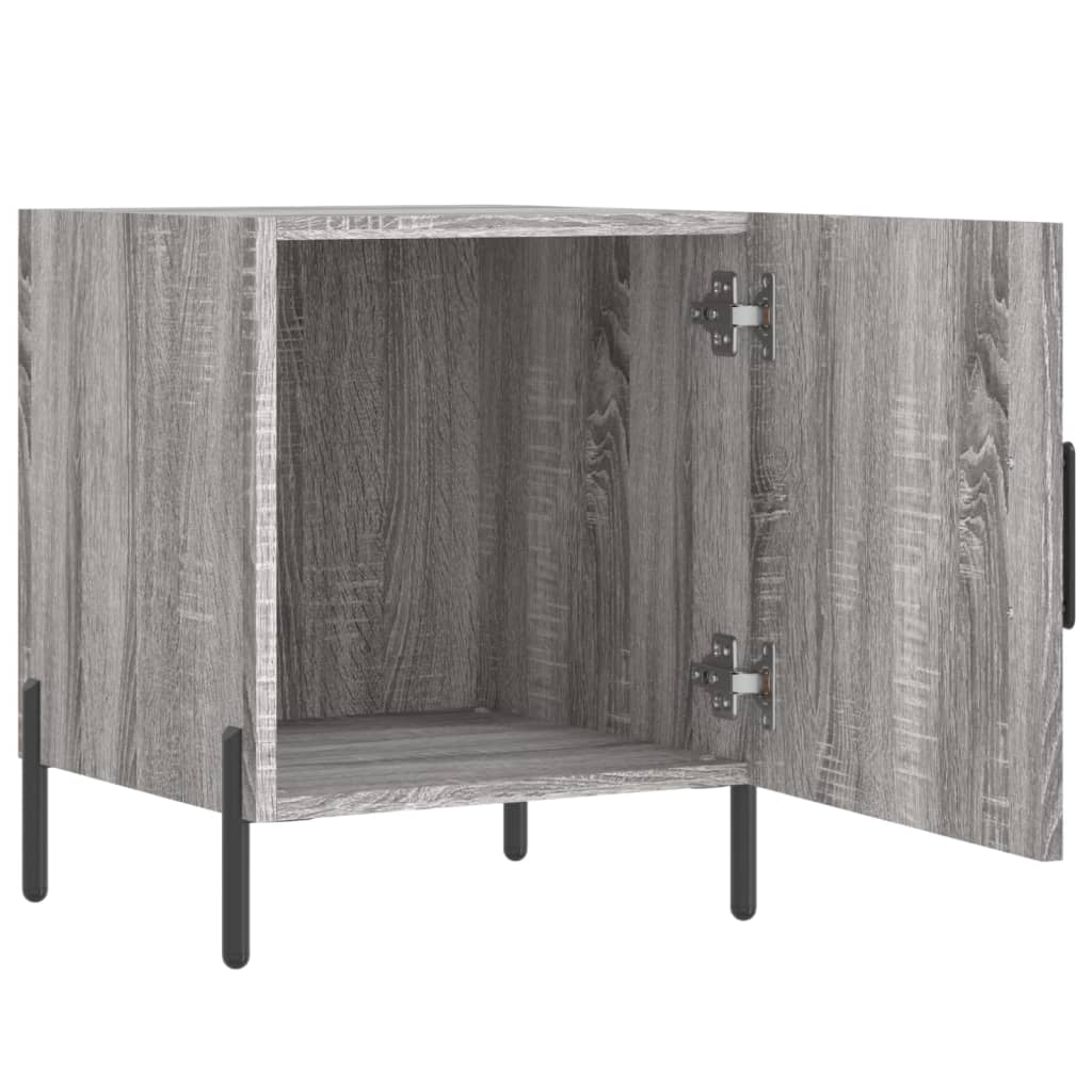 Nachtkastje 40X40X50 Cm Bewerkt Hout Grijs Sonoma Eikenkleurig