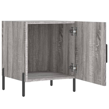 Nachtkastje 40X40X50 Cm Bewerkt Hout Grijs Sonoma Eikenkleurig