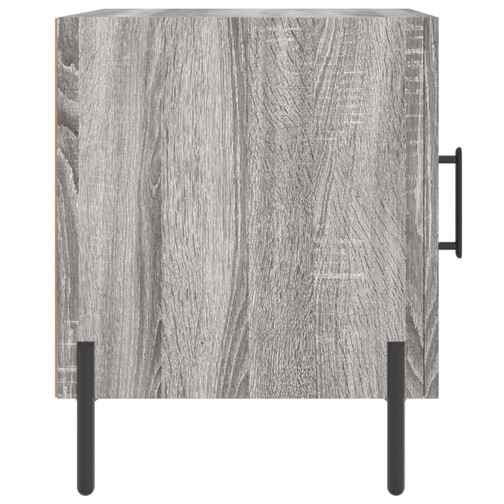 Nachtkastje 40X40X50 Cm Bewerkt Hout Grijs Sonoma Eikenkleurig