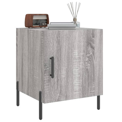 Nachtkastjes 40X40X50 Cm Bewerkt Hout Eiken 2 Grijs sonoma