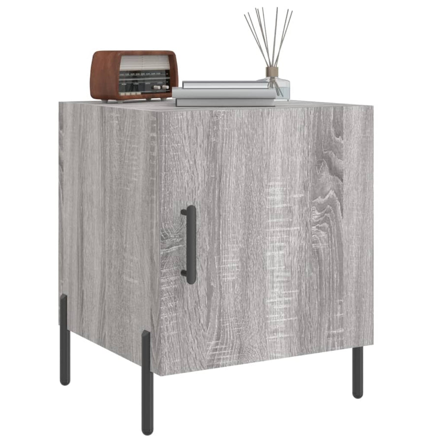 Nachtkastjes 40X40X50 Cm Bewerkt Hout Eiken 2 Grijs sonoma