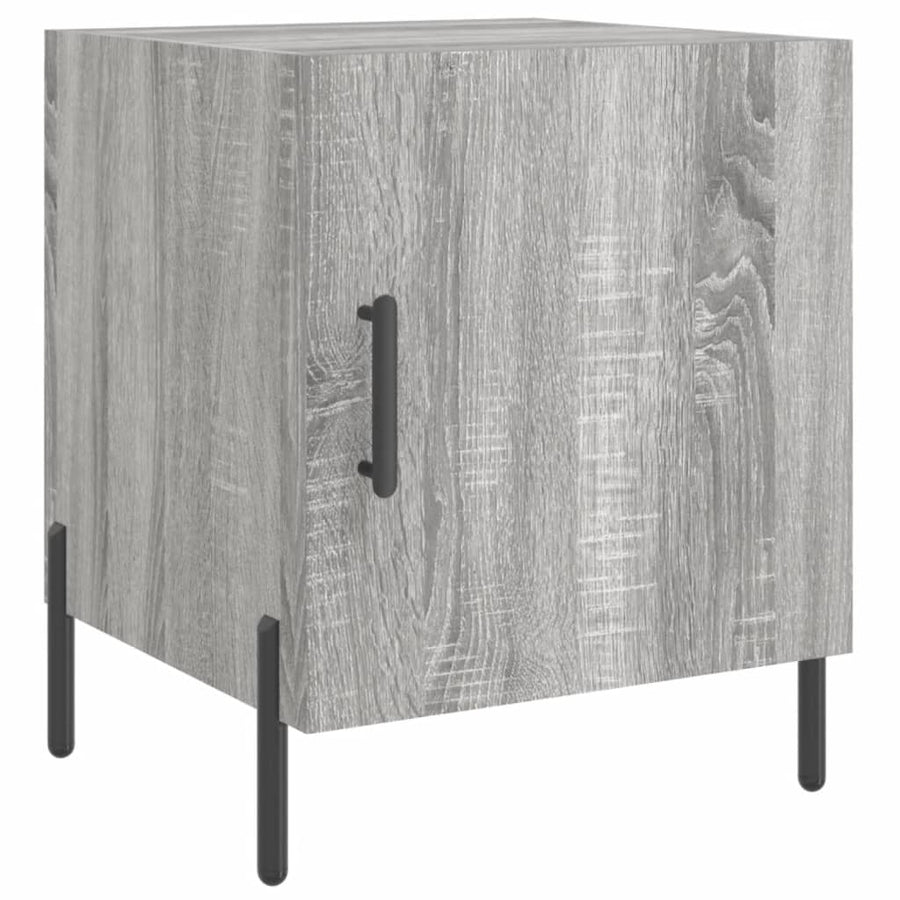 Nachtkastjes 40X40X50 Cm Bewerkt Hout Eiken 2 Grijs sonoma