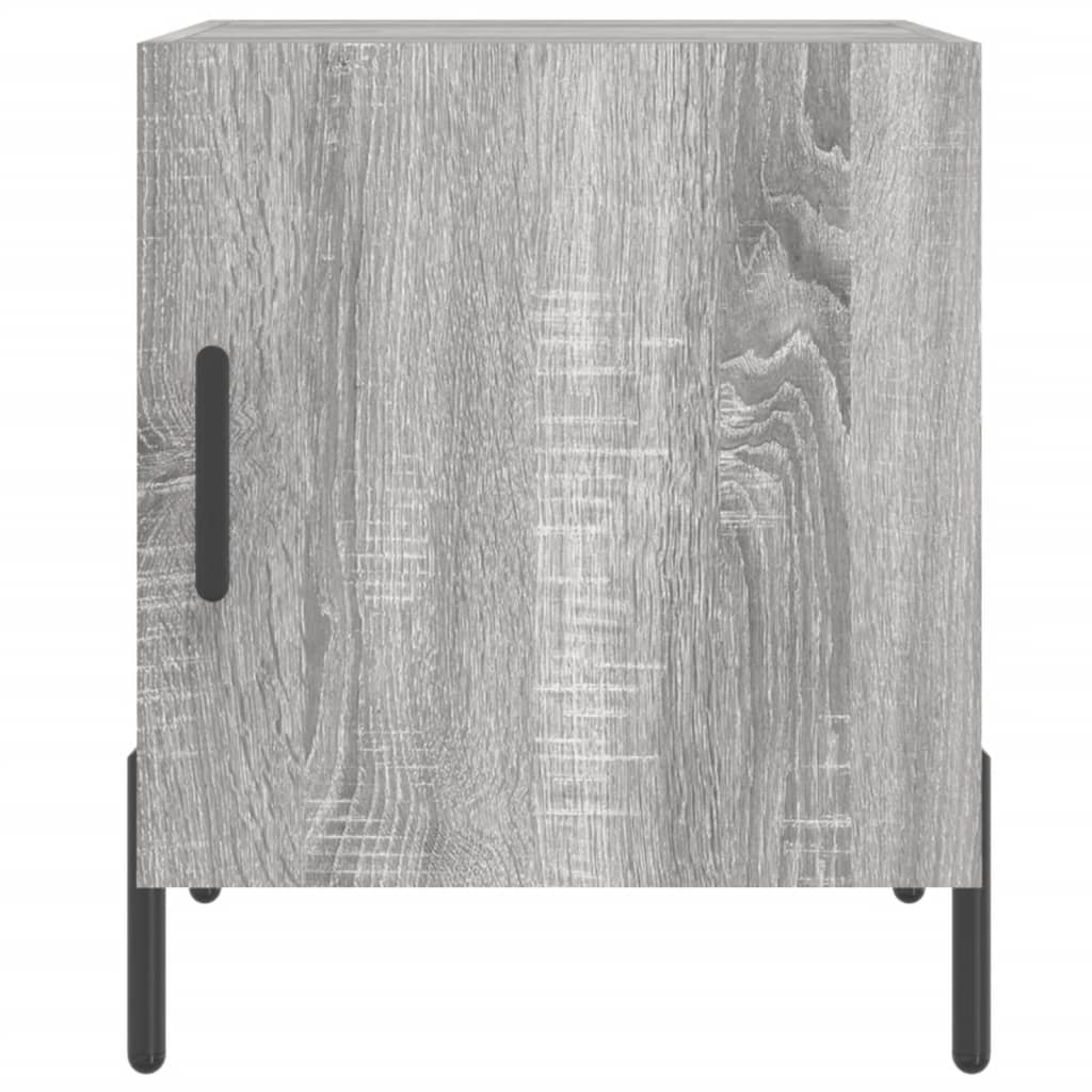 Nachtkastjes 40X40X50 Cm Bewerkt Hout Eiken 2 Grijs sonoma